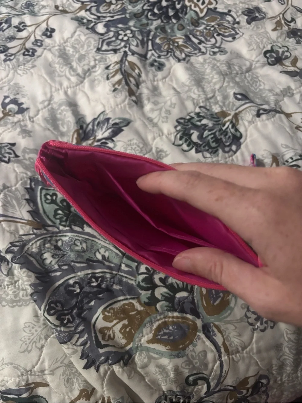 Simply Southern Pink & Blue Floral Wristlet